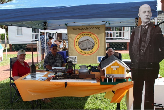 Port Orange Historic Railroad display during Florida Heritage Day 2023.