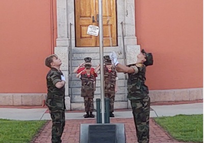 Volusia Young Marines Raise Ponce Inlet Lighthouse Flag on Flag Day